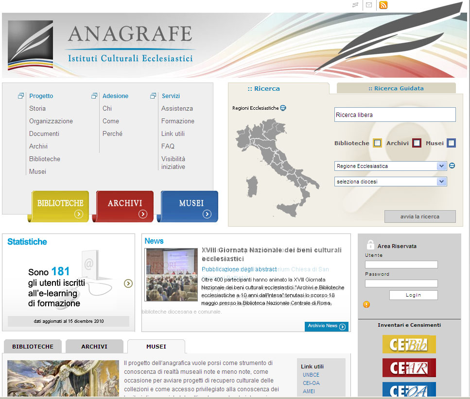 Anagrafe . home page